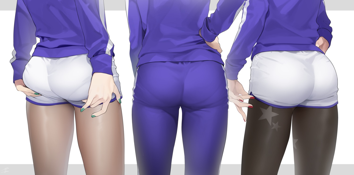ass, ass_grab, gym_uniform, ohisashiburi, pantyhose, shining_star_(anime)