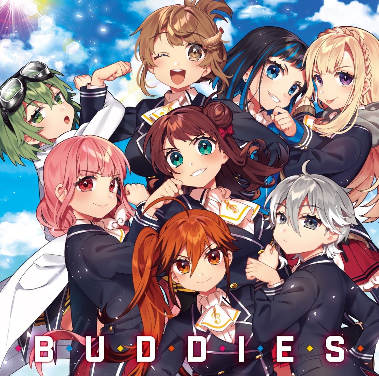 disc_cover, fujiwara_akane, hirai_kana, liverevolt, megane, miyashiro_rina, noda_kokomi, seifuku