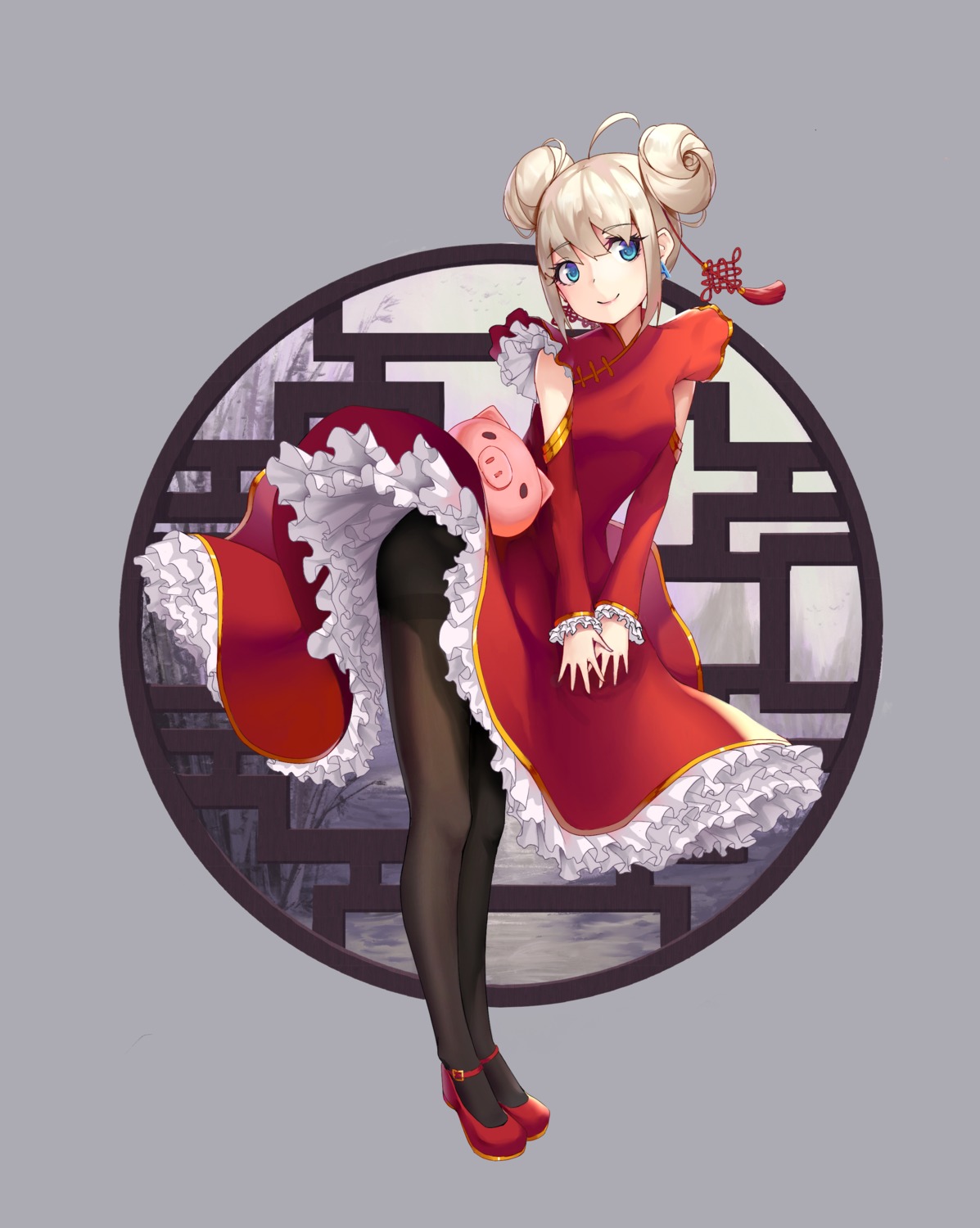 asian_clothes, dress, pantyhose, qiu_jing_bing