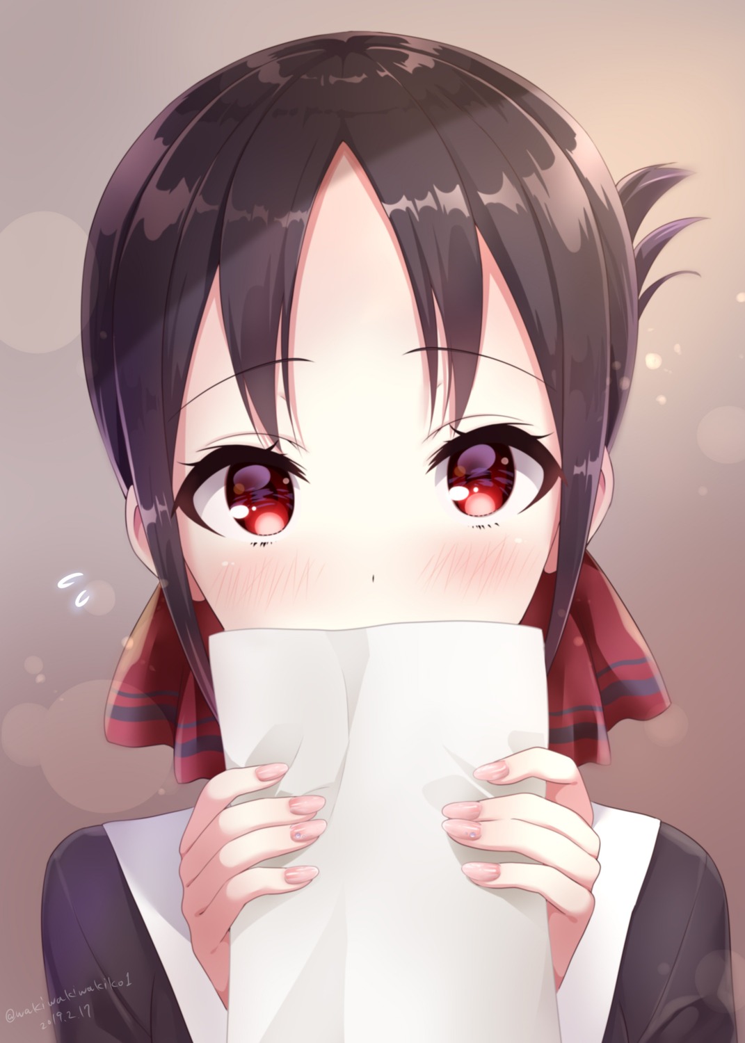 kaguya-sama_wa_kokurasetai_~tensai-tachi_no_renai_zunousen~, neki_(wakiko), seifuku, shinomiya_kaguya