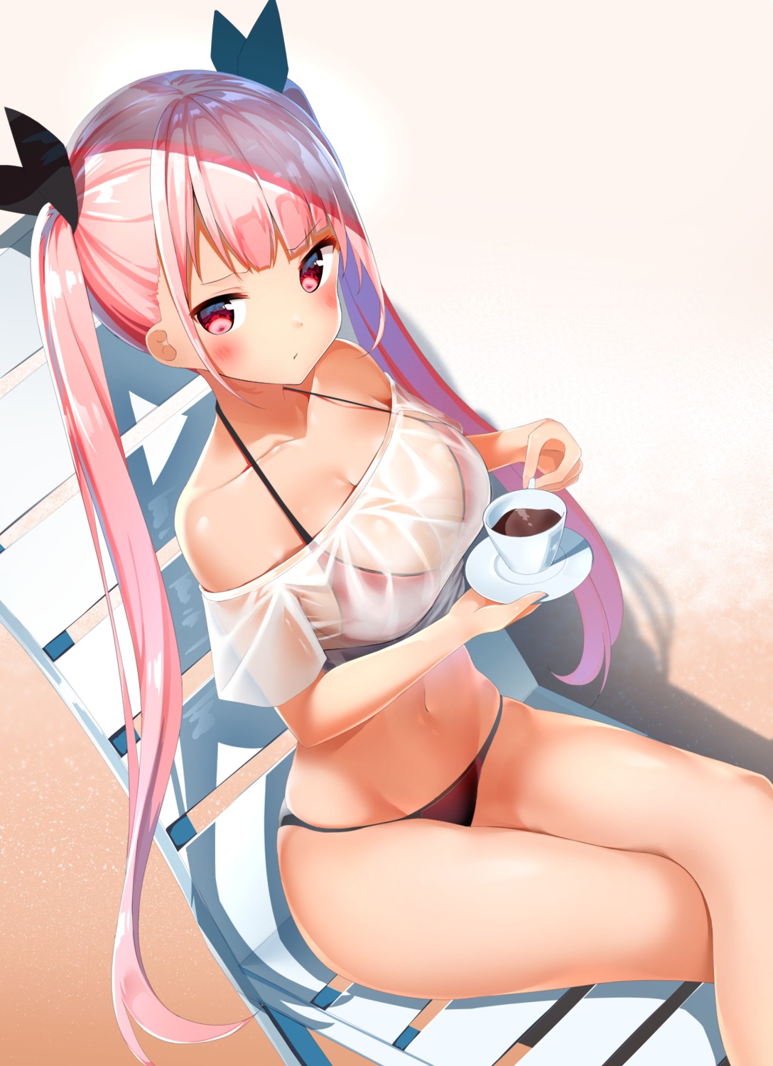 bikini, cleavage, kurotobi_rarumu, see_through, swimsuits