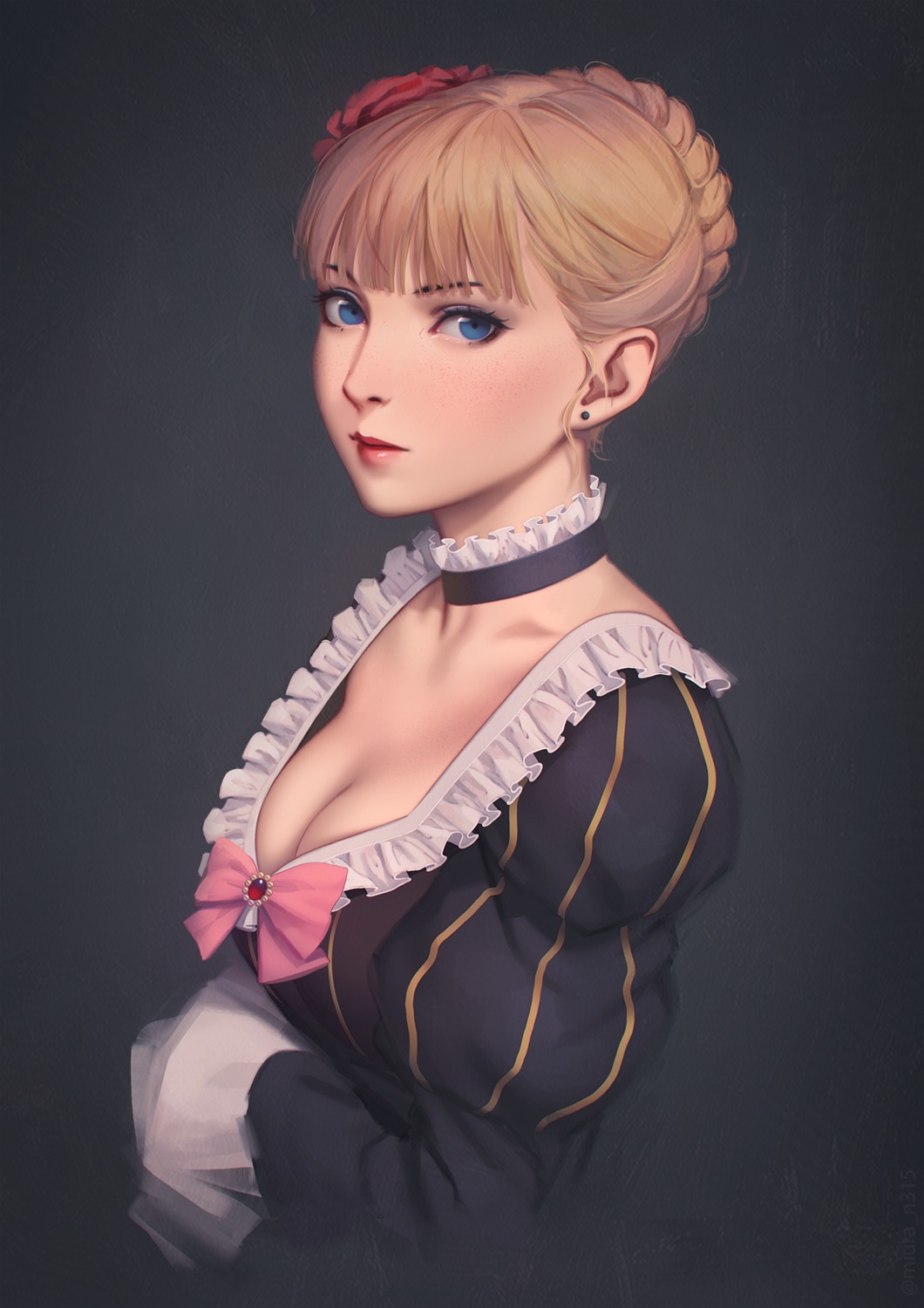 beatrice, cleavage, dress, miura_naoko, umineko_no_naku_koro_ni