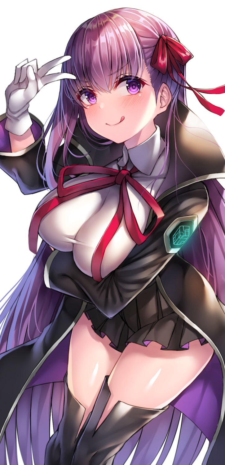 bb_(fate), beeyan, breast_hold, fate/extra, fate/stay_night, thighhighs