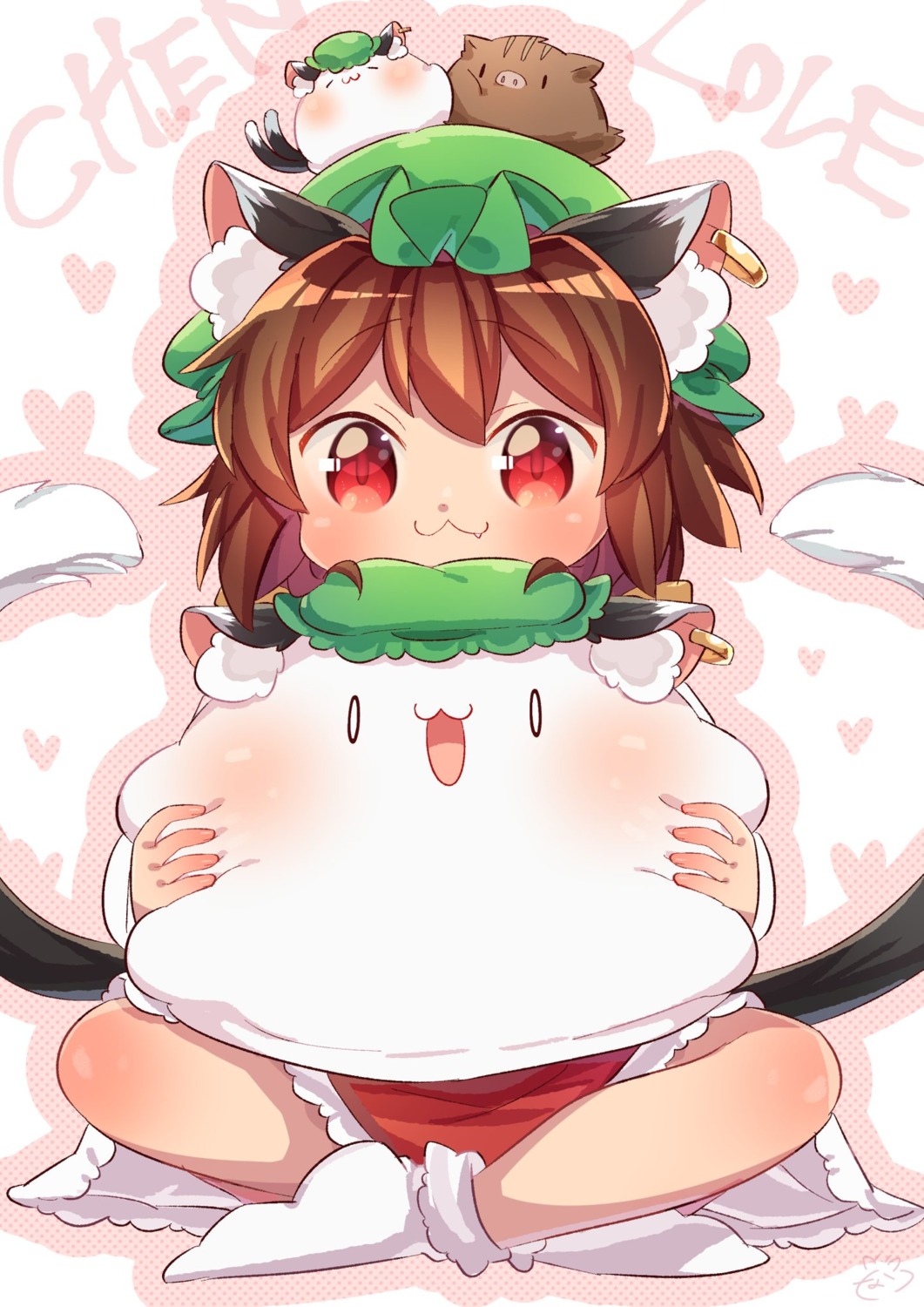 animal_ears, chen, ibaraki_natou, tail, touhou