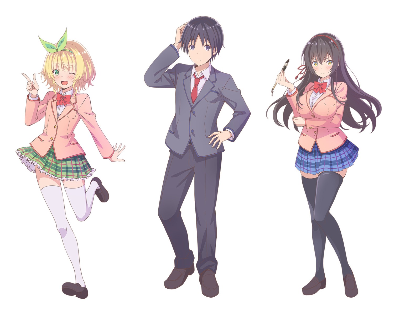 breast_hold, heels, kawaikereba_hentai_demo_suki_ni_natte_kuremasu_ka?, kiryuu_keiki, koga_yuika, seifuku, skirt_lift, tagme