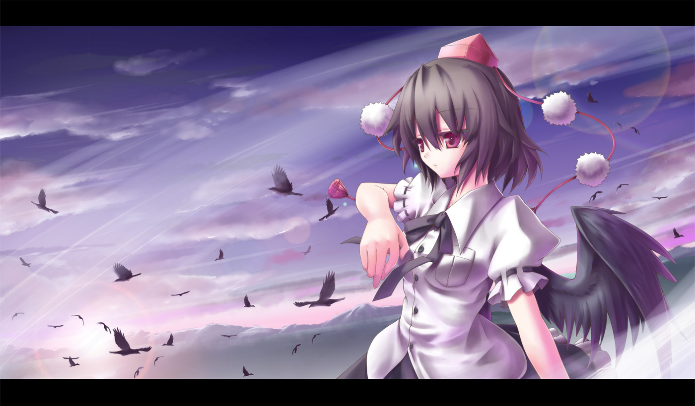 shameimaru_aya, shou, touhou, wings