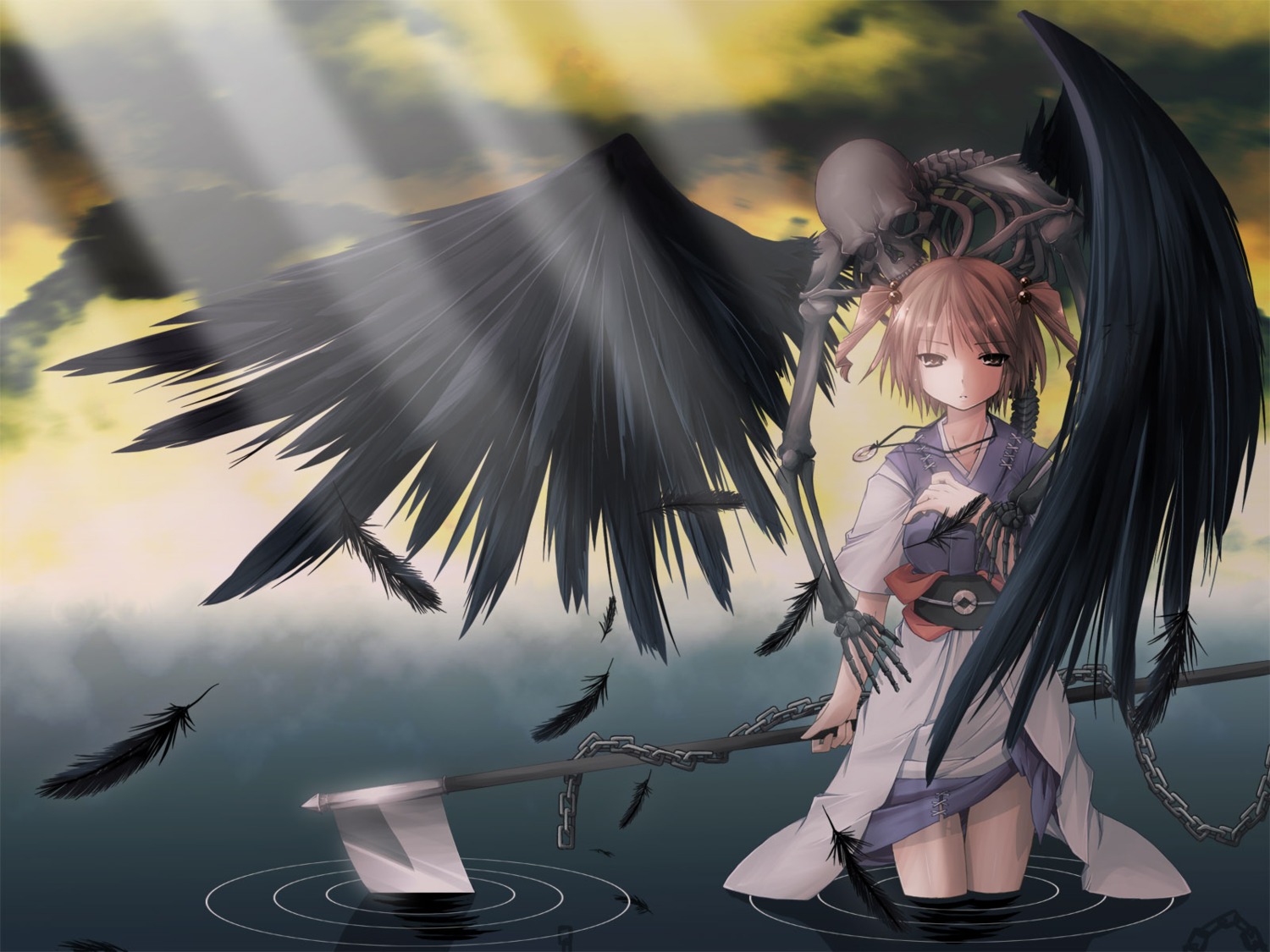 onozuka_komachi, touhou, wallpaper, yuuki_eishi