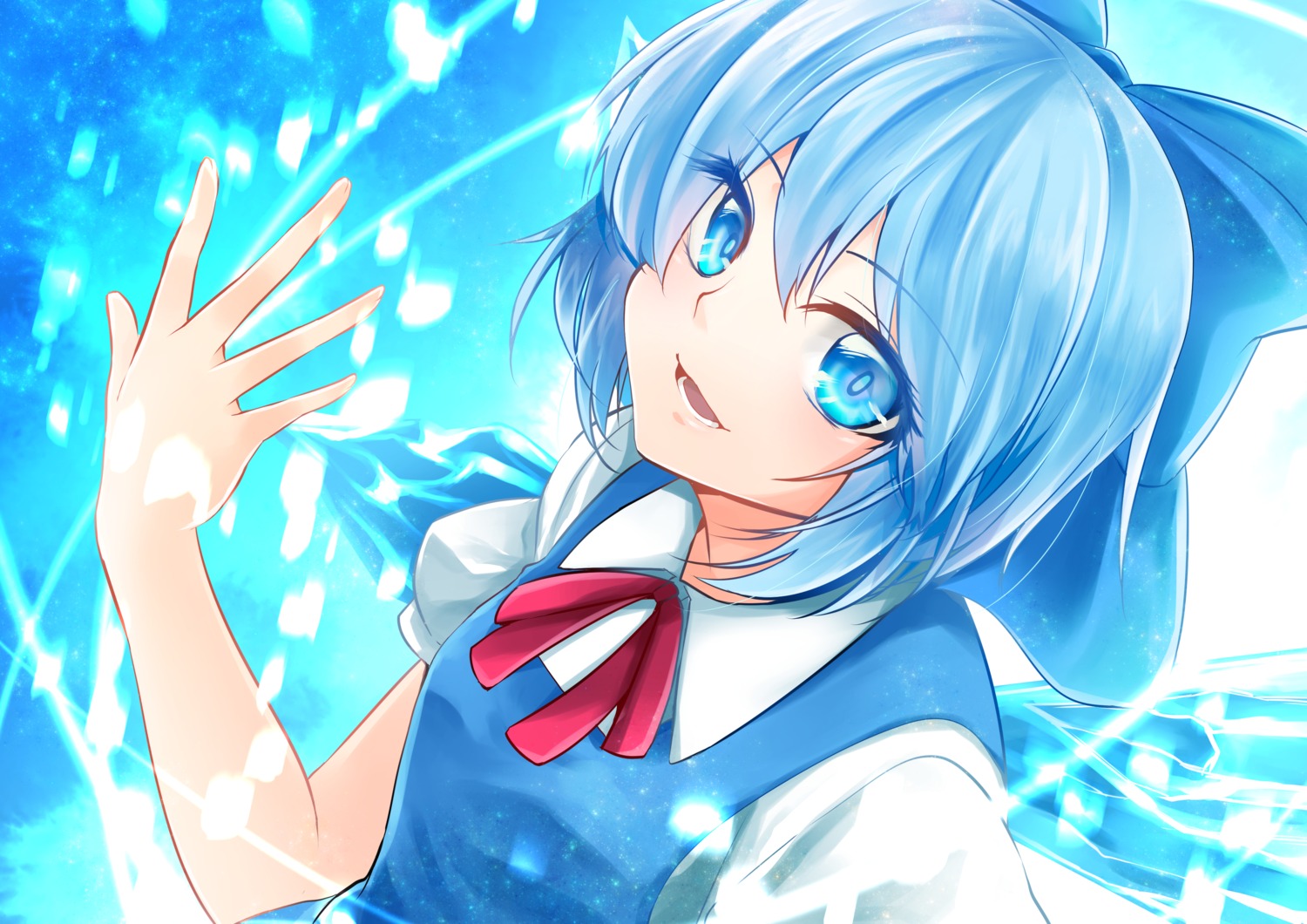 cirno, dress, kinese_(katasutorohu), touhou, wings