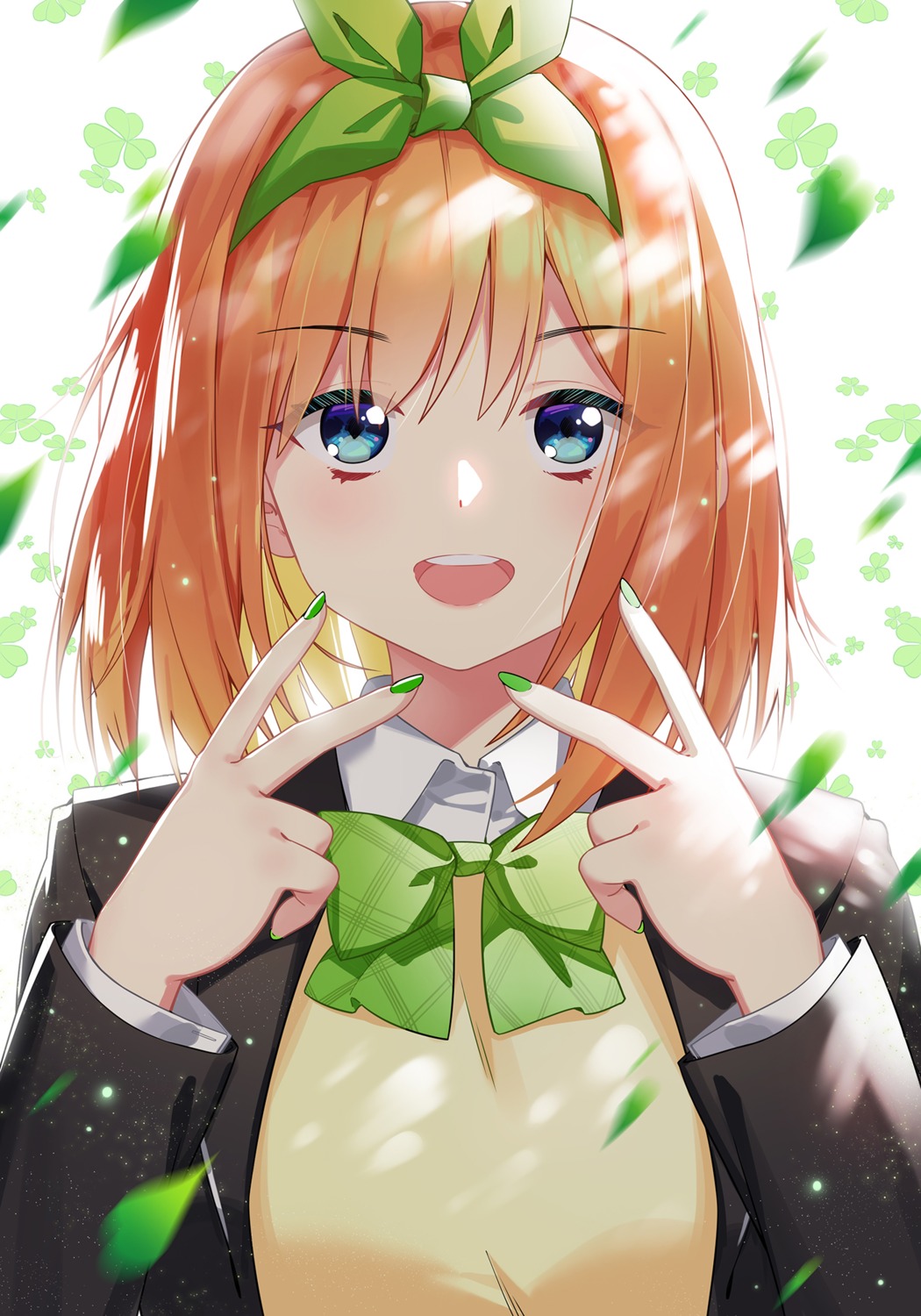 5-toubun_no_hanayome, nakano_yotsuba, seifuku, sweater, zhanzheng_zi