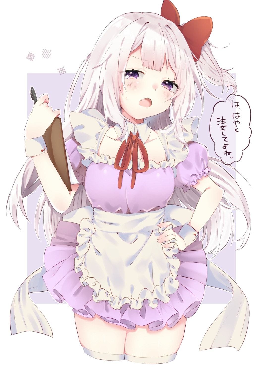 abe_suke, maid, thighhighs