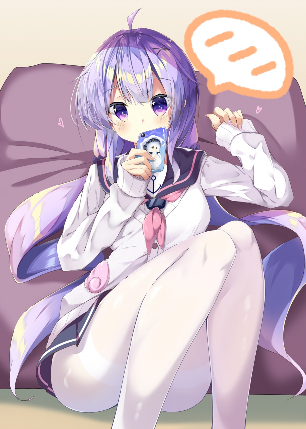azur_lane, mitsuhamochi., pantyhose, seifuku, sweater, unicorn_(azur_lane)