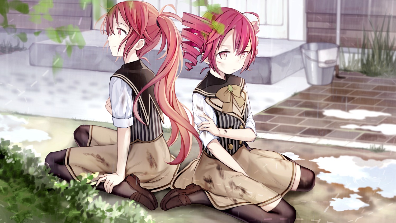 cul, heels, kari_kenji, kasane_teto, seifuku, thighhighs, utau, vocaloid