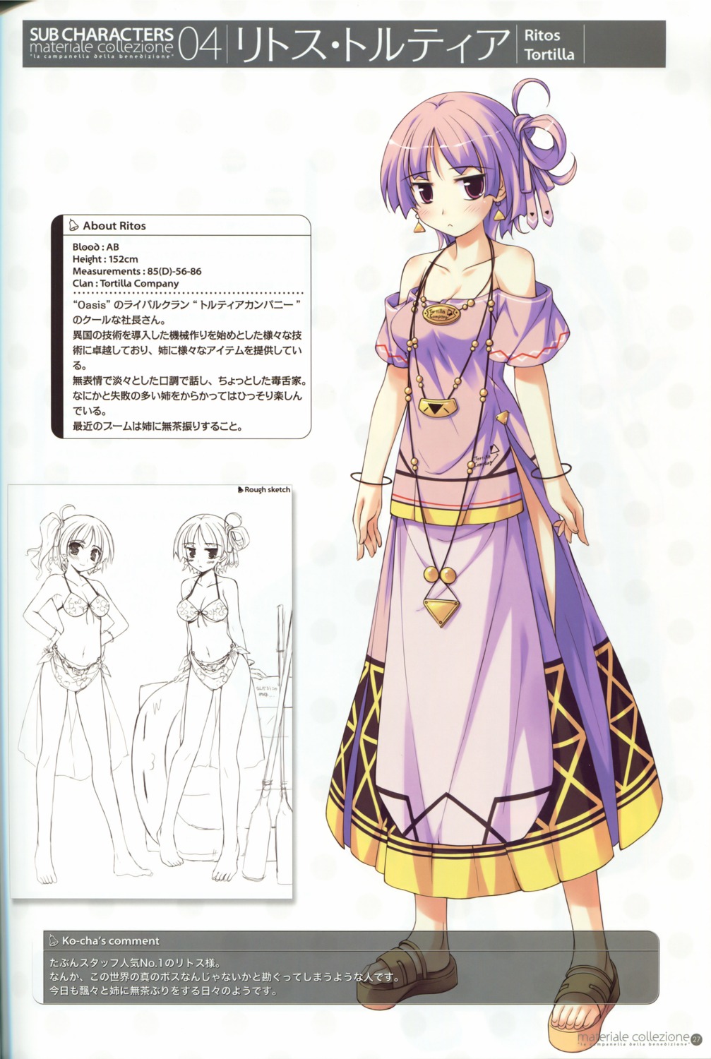 character_design, ko~cha, profile_page, ritos_tortilla, salsa_tortilla, shukufuku_no_campanella, sketch