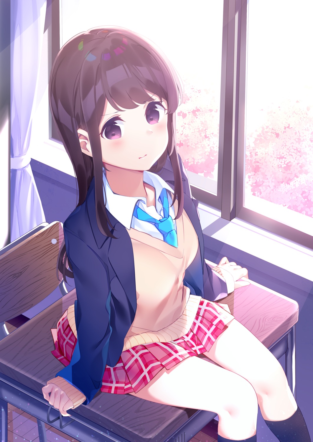 chikuwa, seifuku, sweater