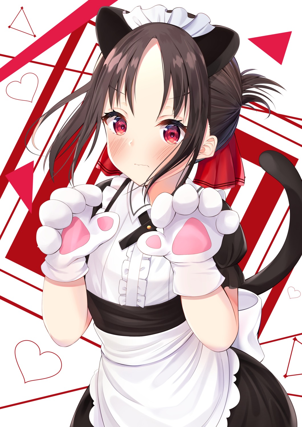 animal_ears, kaguya-sama_wa_kokurasetai_~tensai-tachi_no_renai_zunousen~, maid, nari_(narikashi), nekomimi, shinomiya_kaguya, tail
