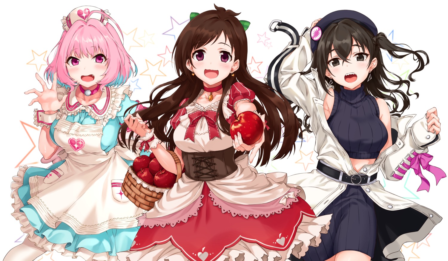 dress, nurse, sirurabbit, sunazuka_akira, the_idolm@ster, the_idolm@ster_cinderella_girls, tsujino_akari, yumemi_riamu