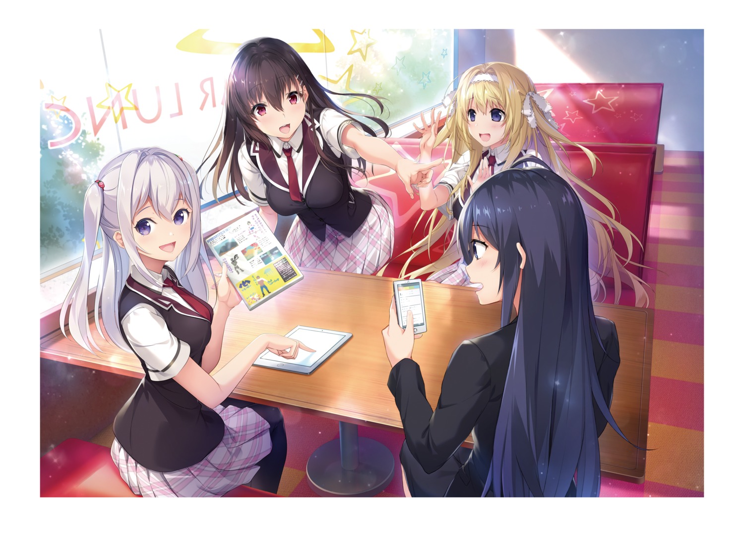 asamori_mitsuki, boku_no_mirai_wa_koi_to_kakin_to._~charge_to_the_future~, business_suit, kurebayashi_noe, mahara_shiori, marui, niro, nylon