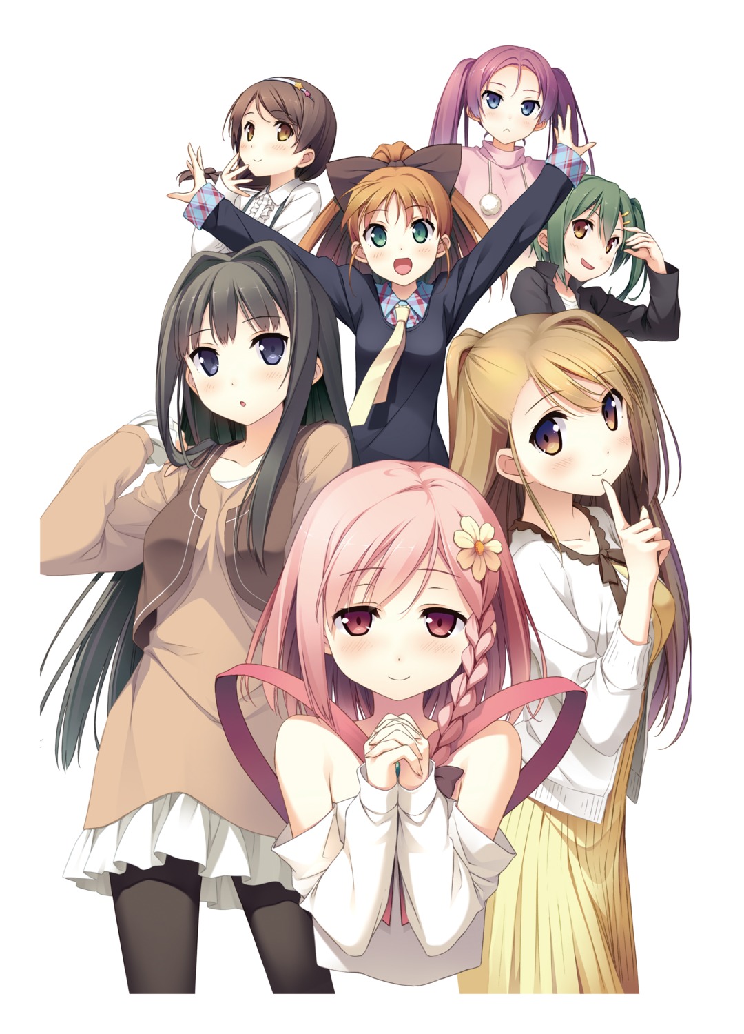 ayase_sayuki, cube, dress, enomoto_kaho, fujimura_natsuki, hirosaki_kanade, ichinose_hotori, kantoku