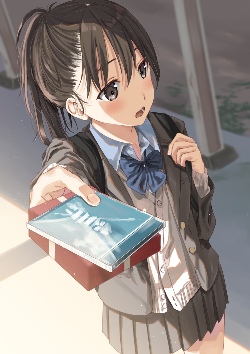 kukiha, seifuku, sweater, valentine