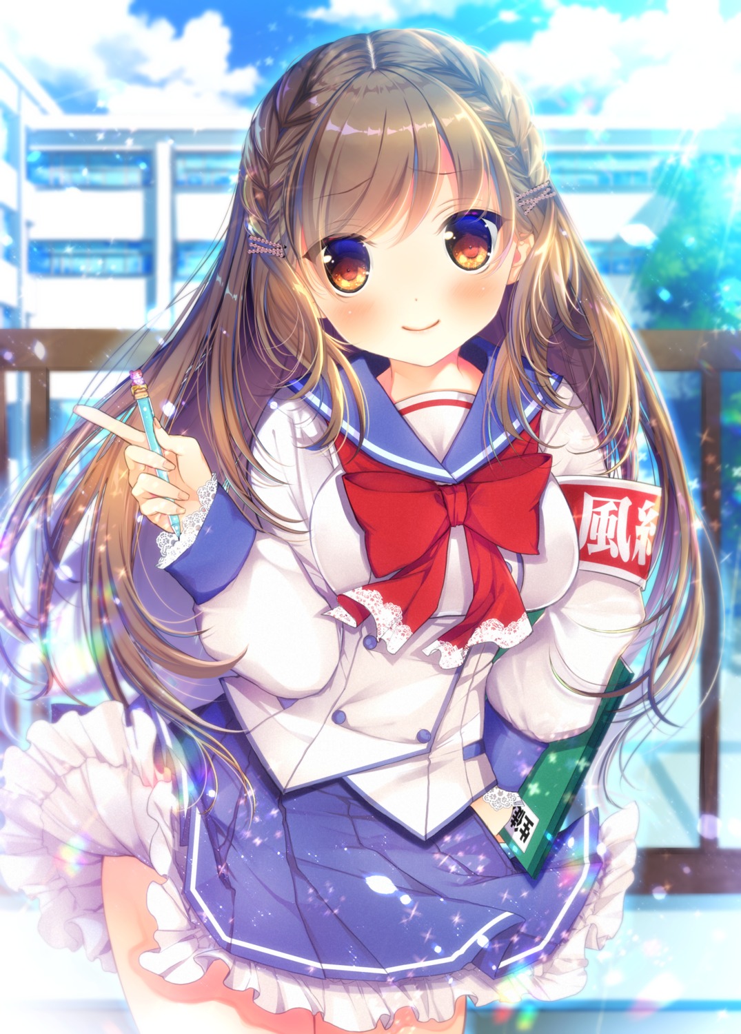 seifuku, skirt_lift, tsurugi_hikaru