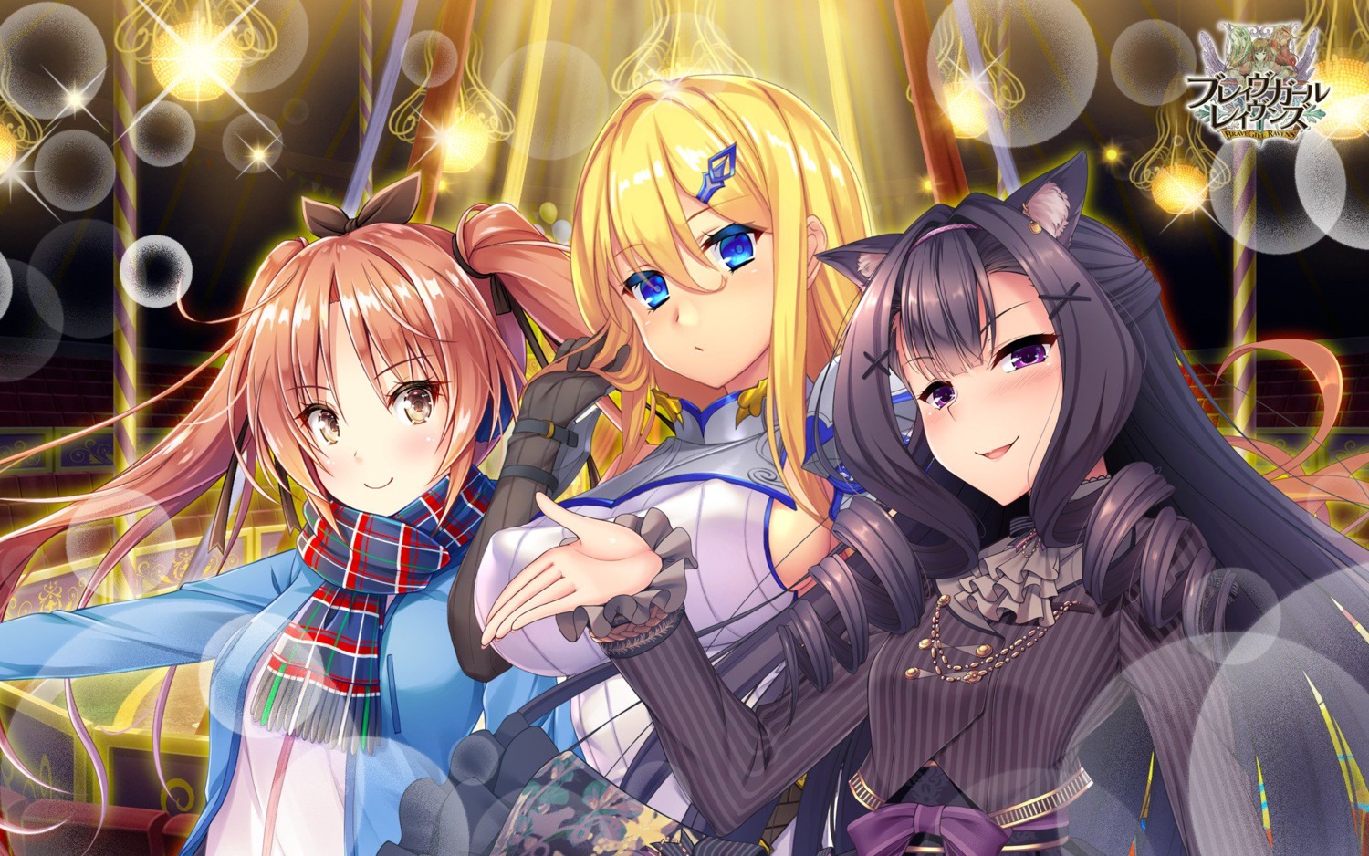 akashio, akatsuki_rabbit, animal_ears, brave_girl_ravens, erect_nipples, ikkei_(bobusuman), wallpaper