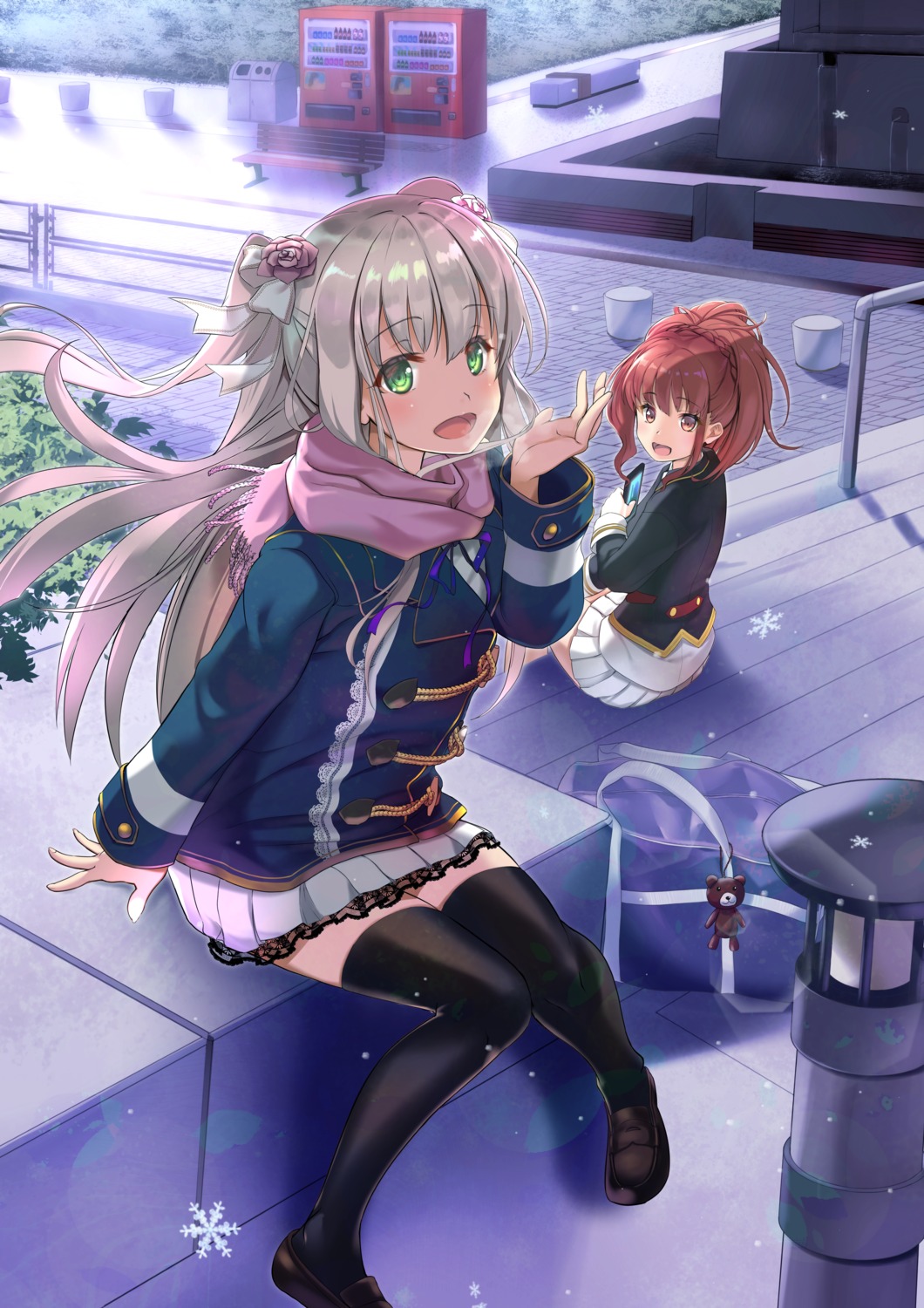 murasame_hachiman, seifuku, thighhighs