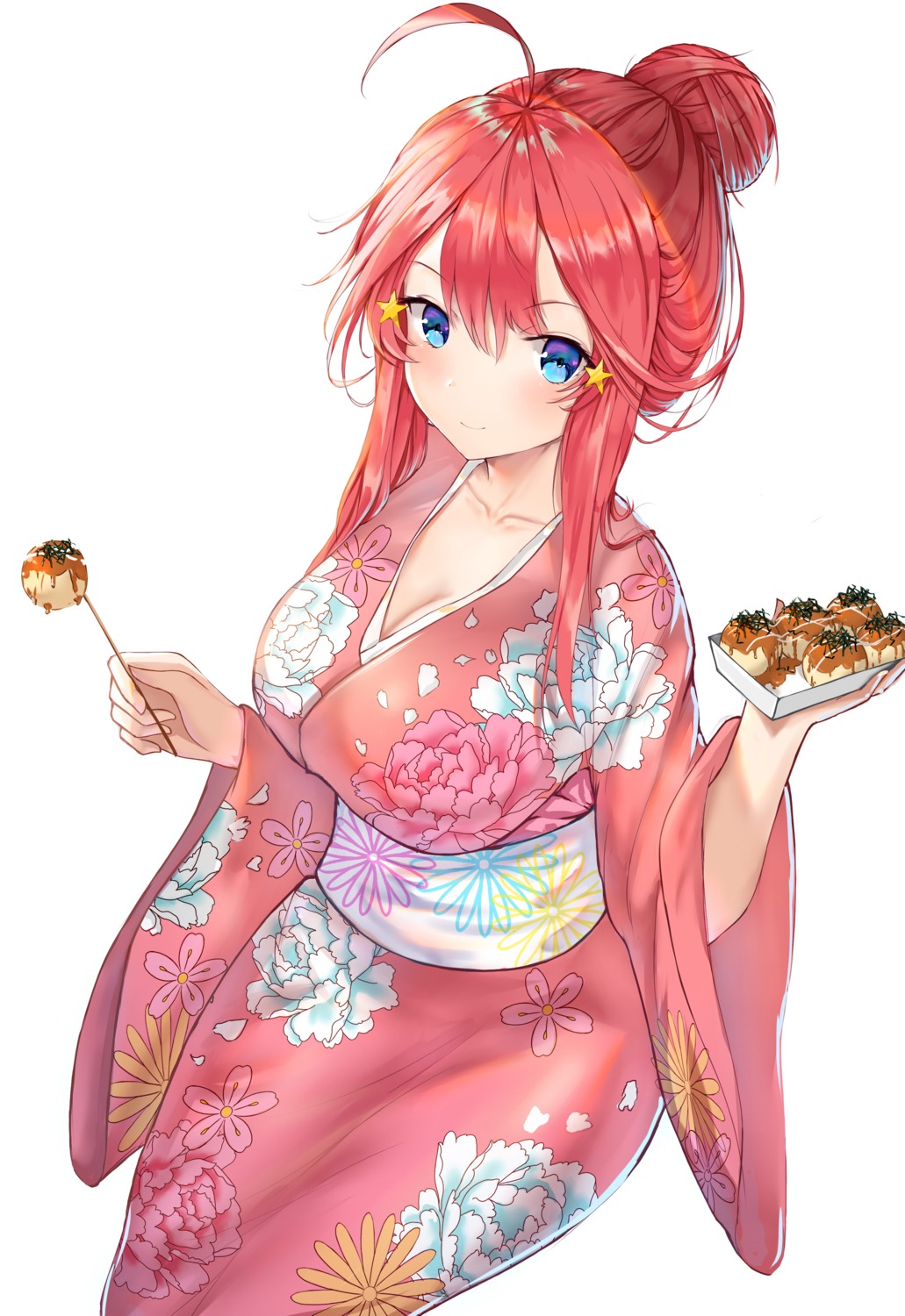 5-toubun_no_hanayome, cleavage, huijin_zhi_ling, nakano_itsuki, yukata