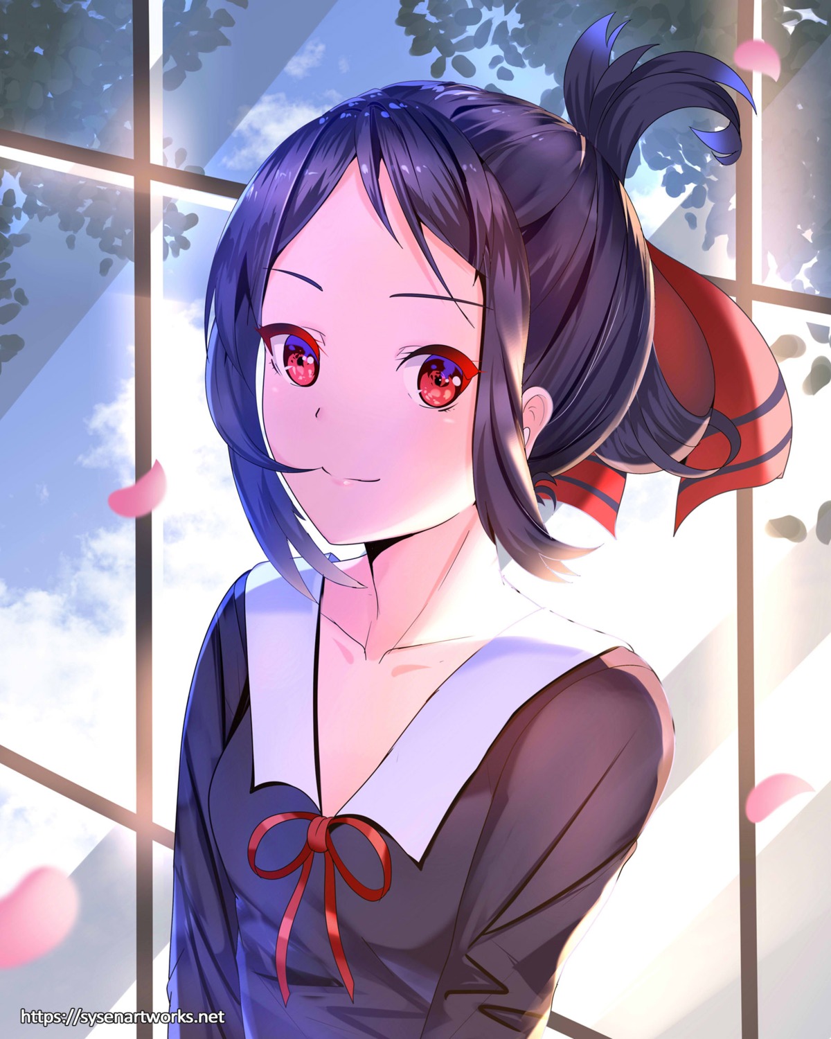 kaguya-sama_wa_kokurasetai_~tensai-tachi_no_renai_zunousen~, seifuku, shinomiya_kaguya, sysen