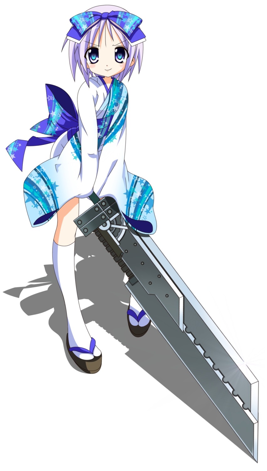 hiiragi_tsukasa, kimono, lucky_star, rindouao, sword