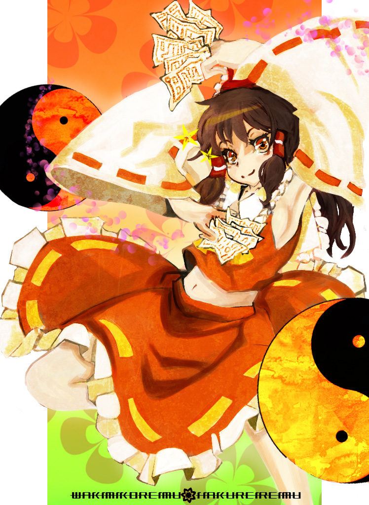 egawa_rui, hakurei_reimu, japanese_clothes, touhou