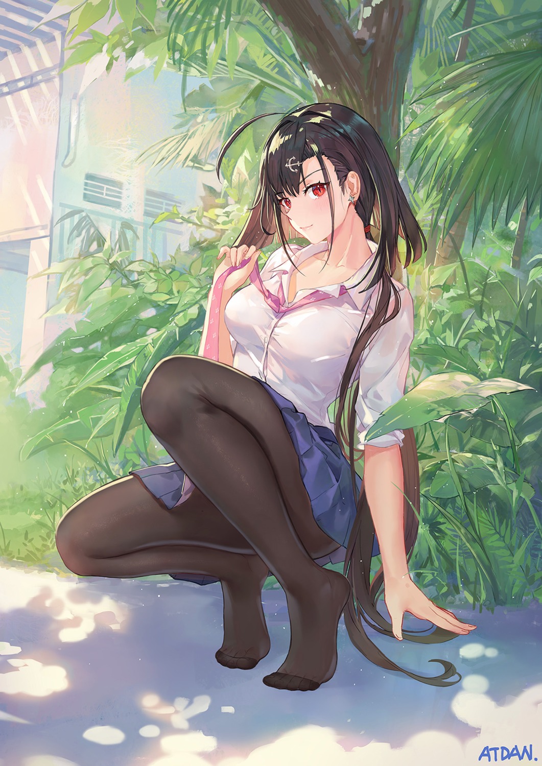 atdan, azur_lane, independence_(azur_lane), pantyhose, seifuku, skirt_lift