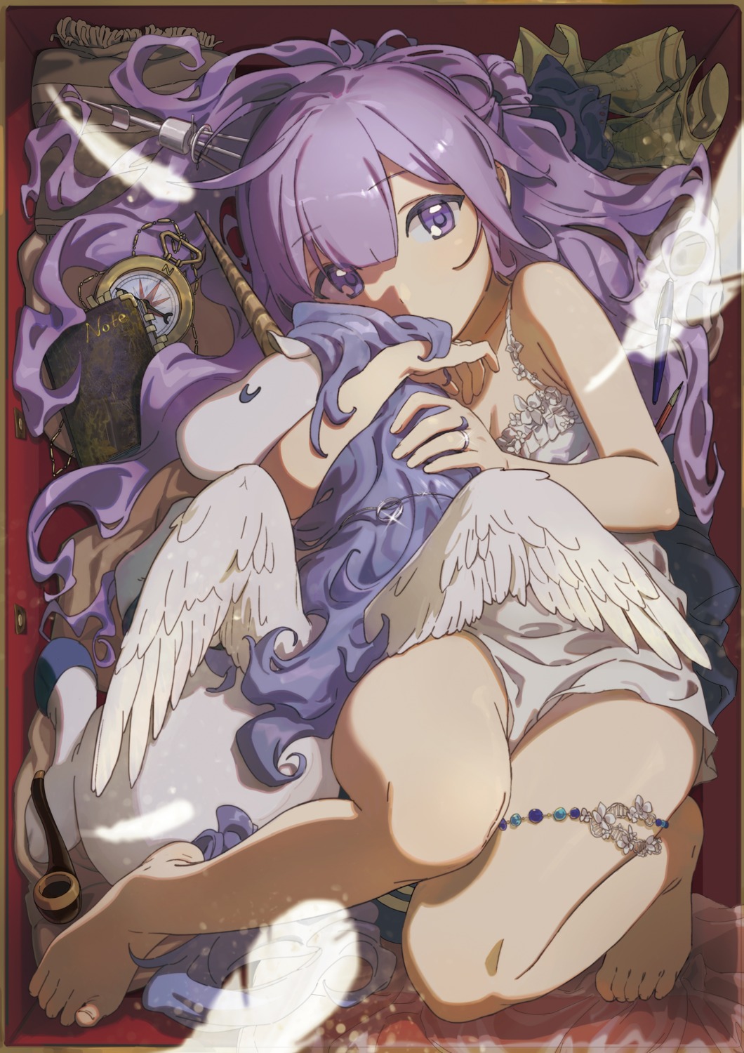 azur_lane, cleavage, dress, garter, lei_li, unicorn_(azur_lane)