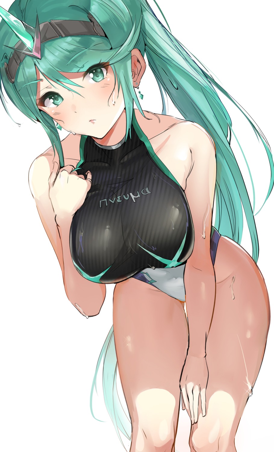 breast_hold, ormille, pneuma_(xenoblade_2), swimsuits, wet, xenoblade_(series), xenoblade_2