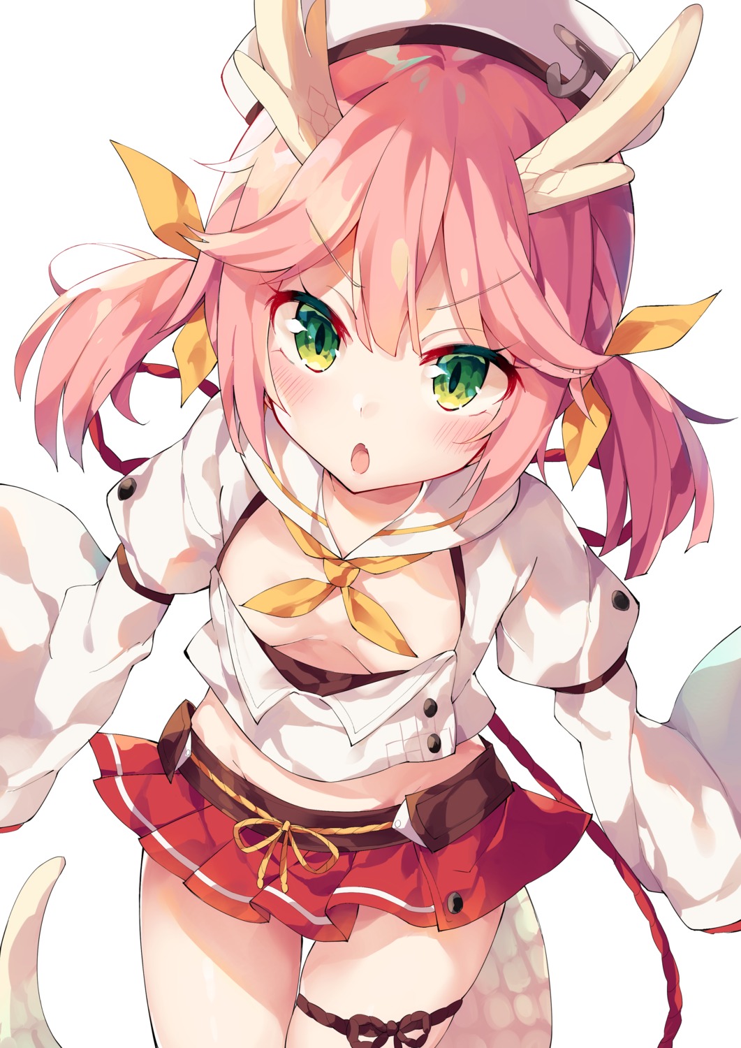 azur_lane, garter, horns, no_bra, ryuujou_(azur_lane), tail, unacchi