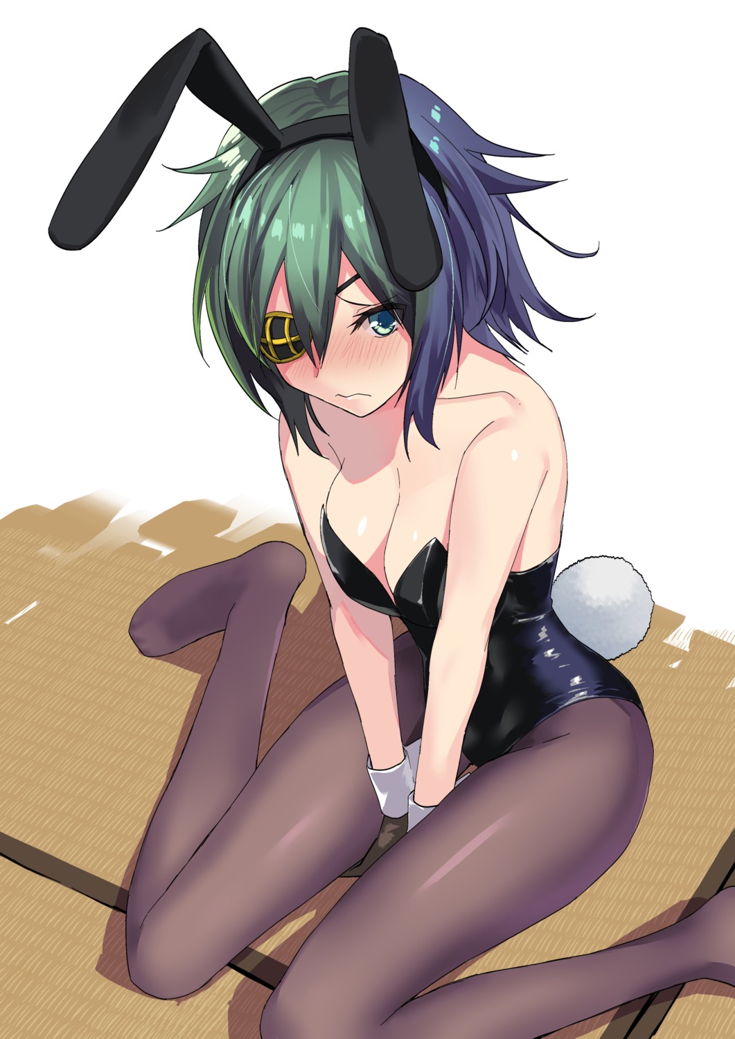 animal_ears, bunny_ears, bunny_girl, cleavage, eyepatch, kantai_collection, kiso_(kancolle), masukuza_j