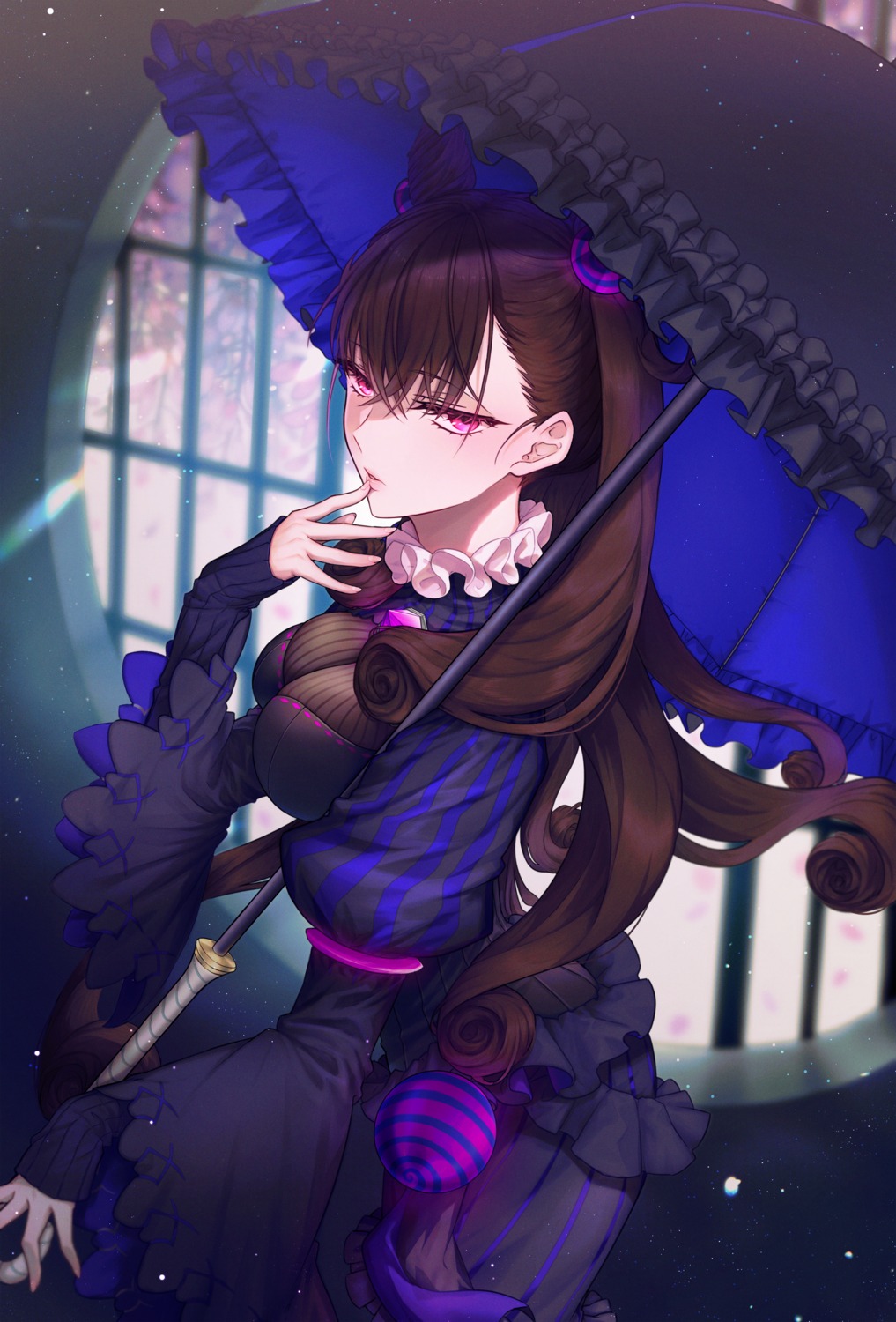 dress, fate/grand_order, murasaki_shikibu_(fate), tico, umbrella