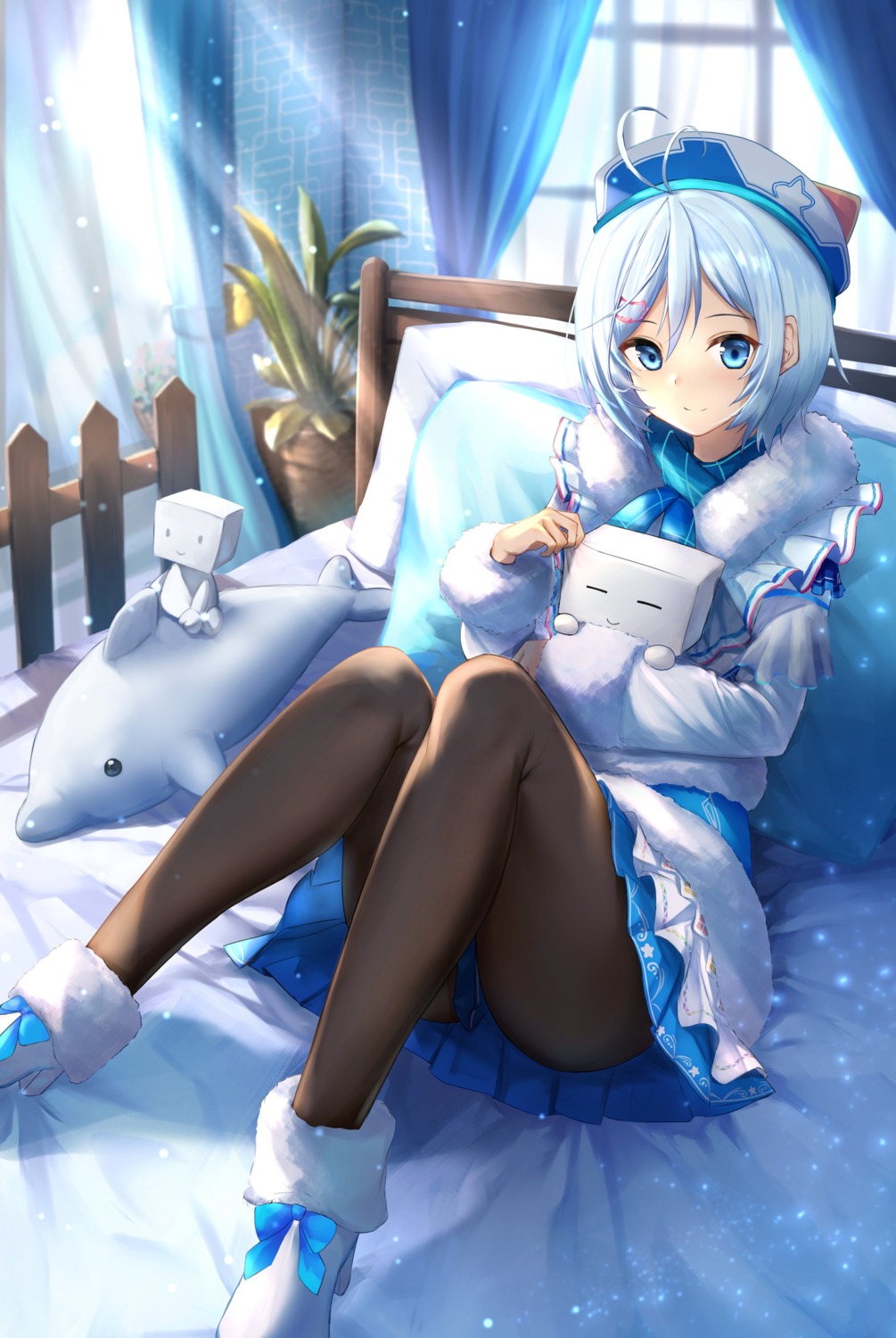 dennou_shoujo_youtuber_shiro, heels, pantyhose, shiro_(dennou_shoujo_youtuber_shiro), tagme
