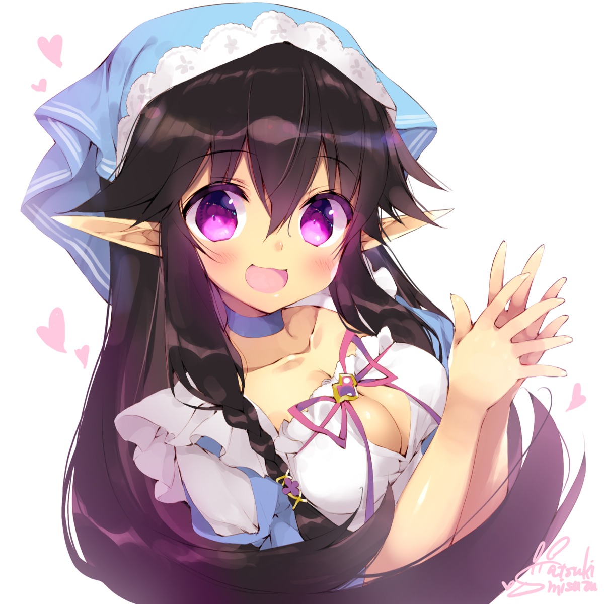 cleavage, elf, gemini_seed, pointy_ears, satsuki_misuzu