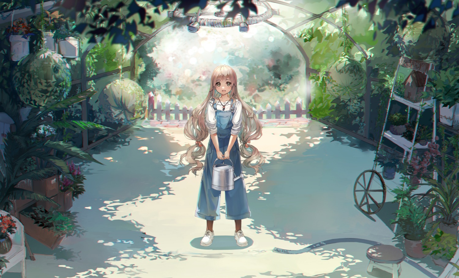 kaeki, landscape, overalls