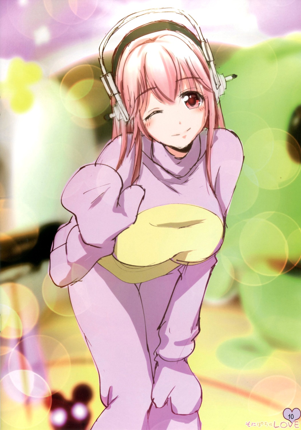 ganari_ryuu, headphones, sonico, super_sonico
