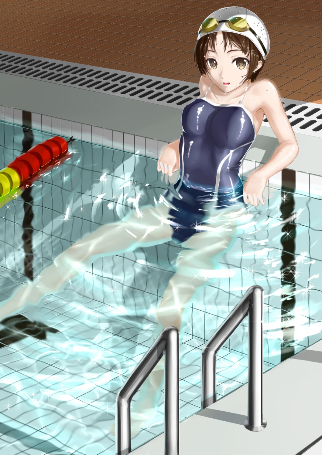 ccjn, fukami_hina, glasslip, swimsuits, wet