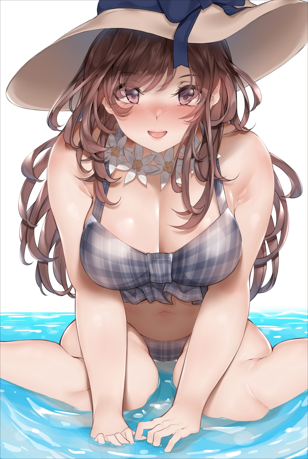 bababababan, bikini, cleavage, swimsuits, the_idolm@ster, the_idolm@ster_shiny_colors, tsukioka_kogane, wet