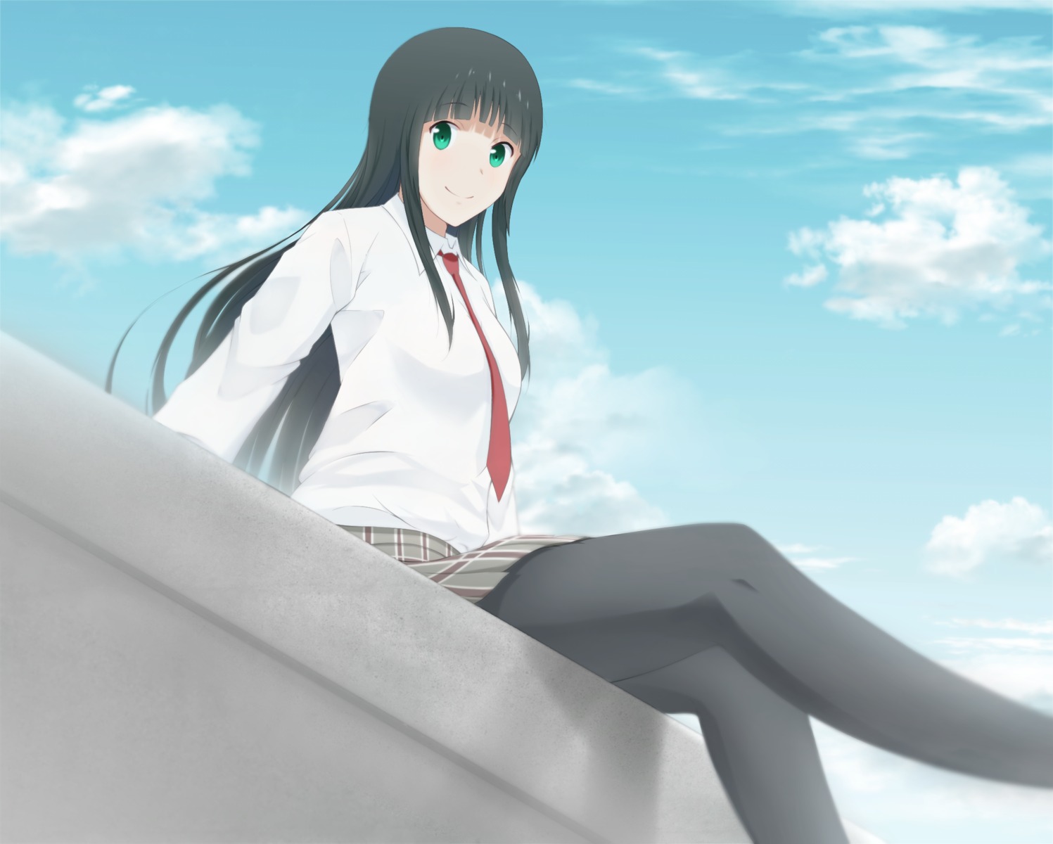 flying_witch, kowata_makoto, pantyhose, seifuku, tagme