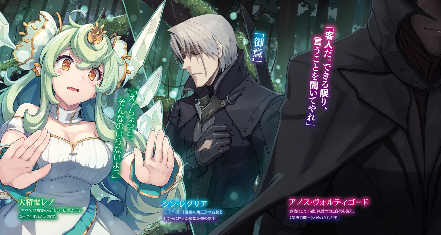 anos_voldigoad, dress, leno, maou_gakuin_no_futekigousha, no_bra, pointy_ears, shin_reglia, shizuma_yoshinori
