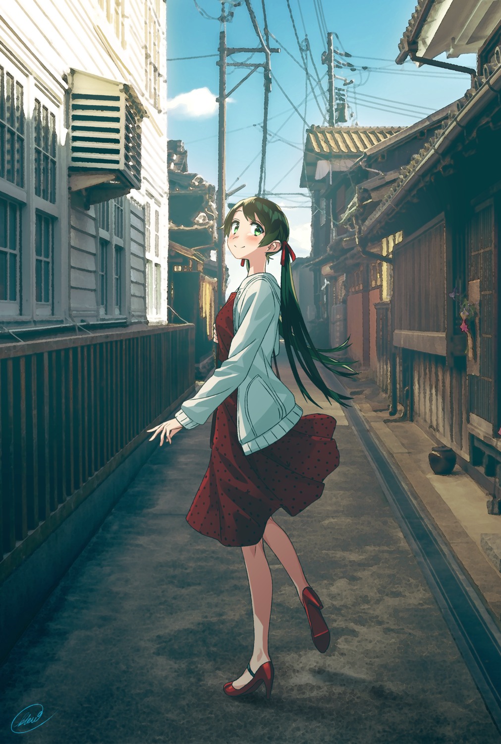 blew_andwhite, dress, heels, kantai_collection, mikuma_(kancolle)