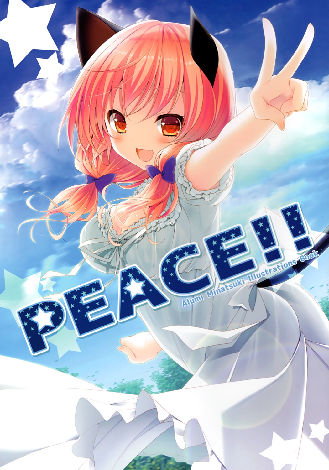almism, animal_ears, cleavage, dress, minatsuki_alumi, nekomimi, summer_dress, tail