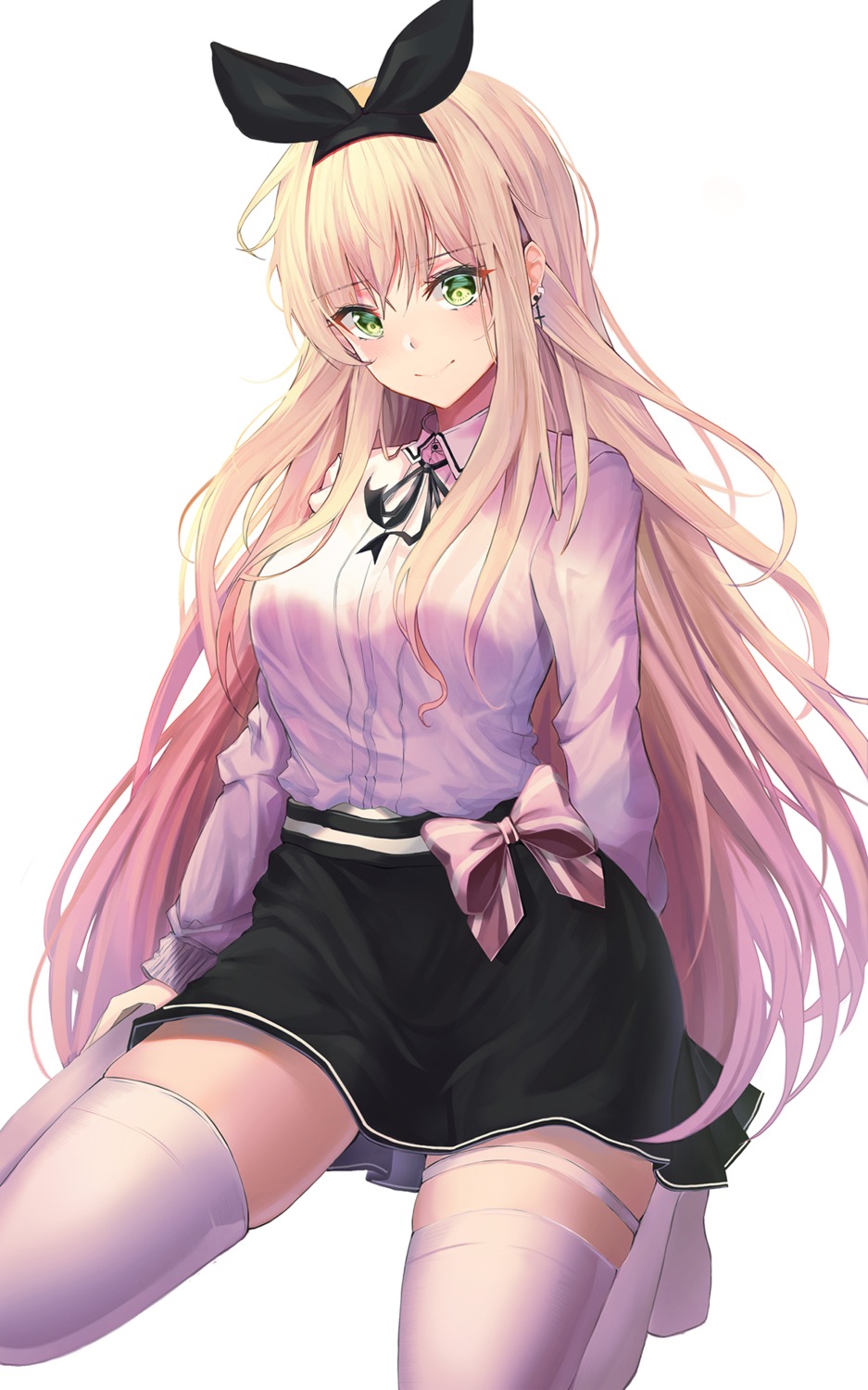 garter, runa_(user_guwn7382), seifuku, thighhighs