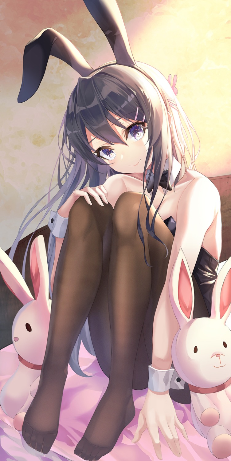 animal_ears, bunny_ears, bunny_girl, minin982, pantyhose, sakurajima_mai, seishun_buta_yarou