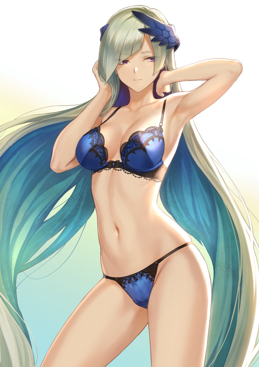 bra, brynhild_(fate), cleavage, fate/grand_order, lancer_(fate/prototype:_fragments), mashu_(003), pantsu