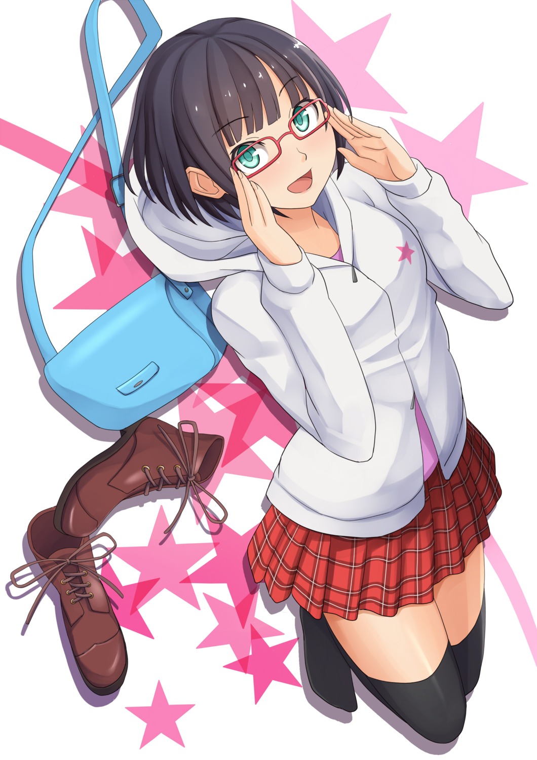 megane, pinkwaters, thighhighs